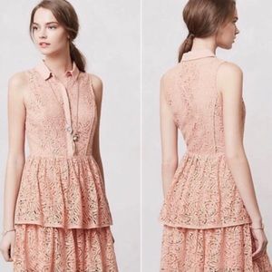 Anthropologie Addison Story Pink Lace Dress